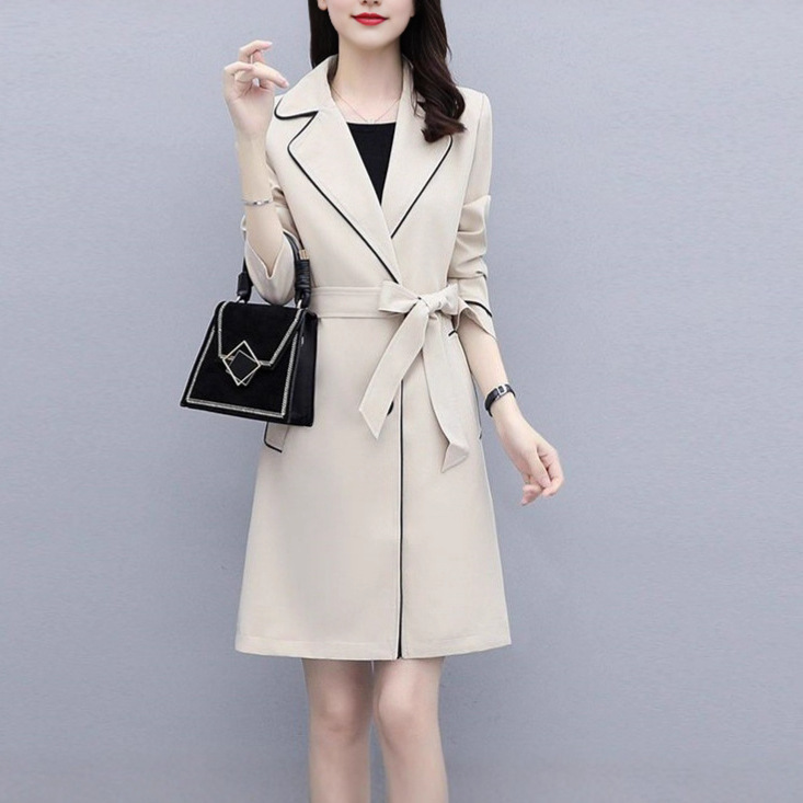 【有里布】高档风衣外套女2025秋冬新款中长款气质时尚收腰上衣潮|undefined