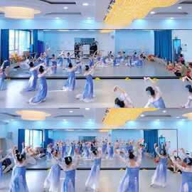 如梦令舞蹈演出表演服儿童古典舞服装女童身韵纱衣蝴蝶油纸伞道具