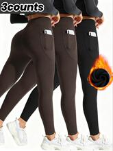 D 13381 High Waist Fleece Yoga Pants ���������٤�� ����