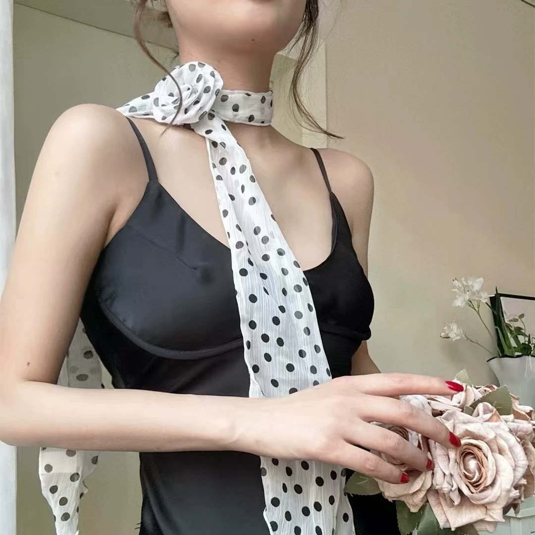 Thin universal scarf, flowered, with neck protection, internet celebrity