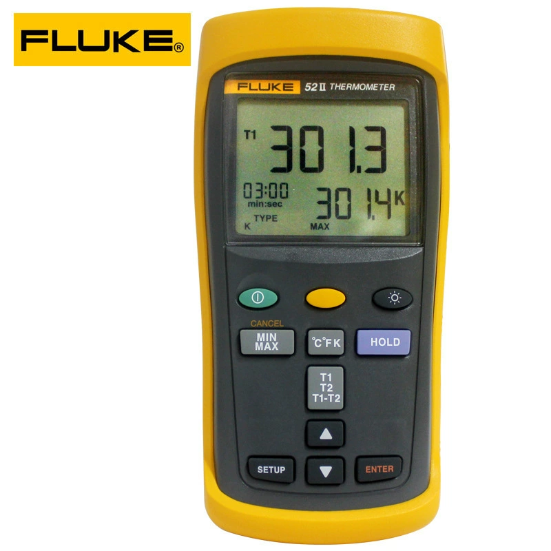 Fluke FLUKE F52II контактный термометр F52-2 портативный двухканальный термометр