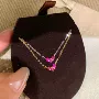 小众爆款爱心小红锁骨链