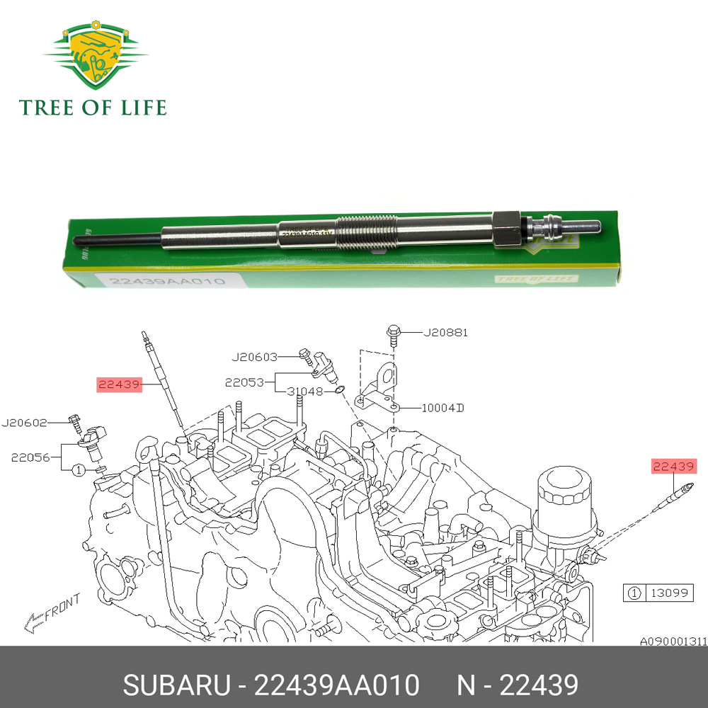 22439AA010, 22439AA000 suitable for Subaru Forester 11-volt dual-core heater preheating plug