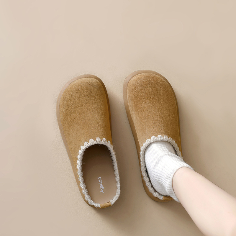 2026 nuevo estilo primavera-invierno patatas pequeñas un pedazo de zapatillas de cabeza de paquete de zapatillas de la mujer