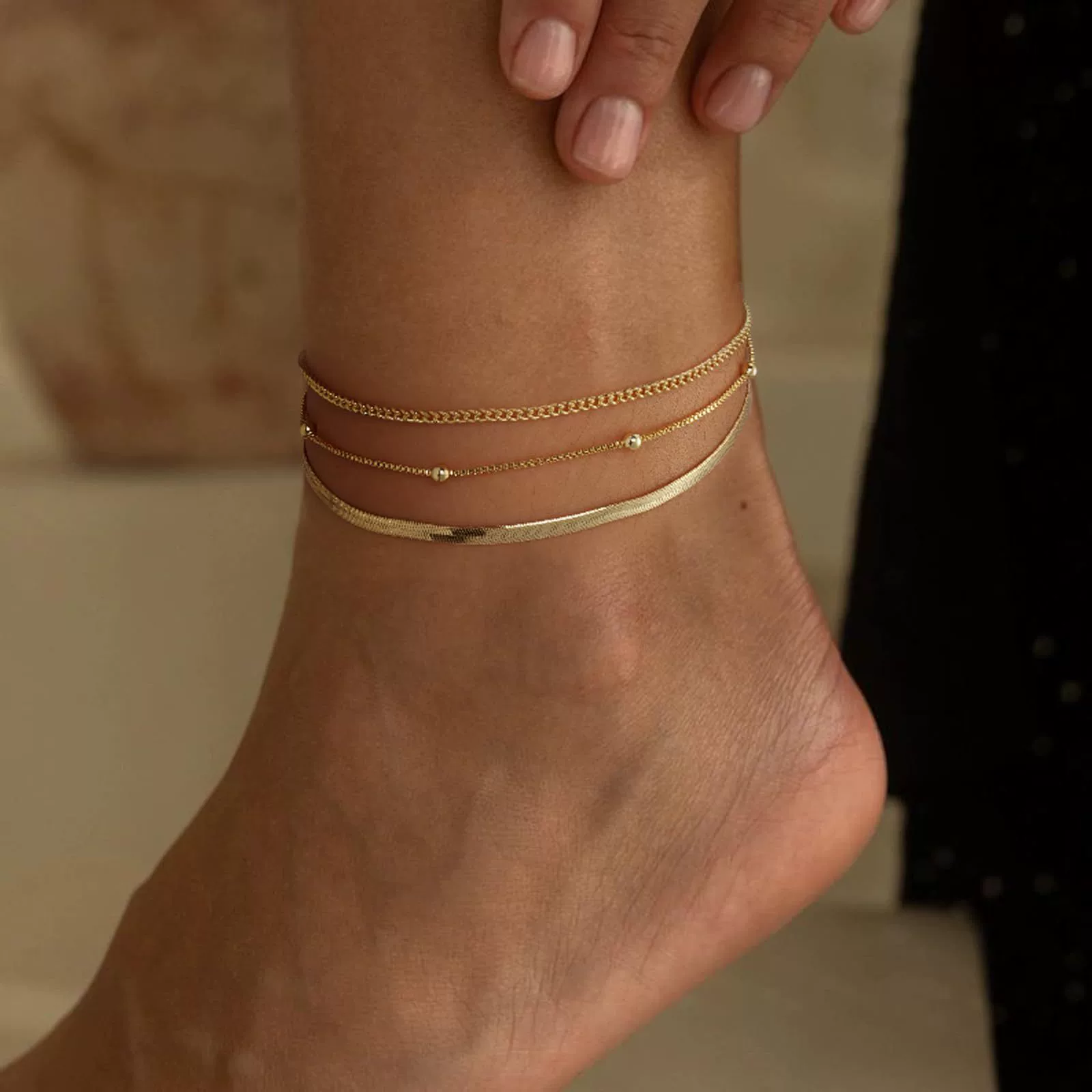 ankLE bracelet, chain, accessory, for import, bright catchy style, Birthday gift