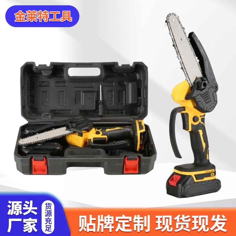 锂电电链锯家用便携式伐木锯充电式4寸6寸手提小型大功率电锯批发