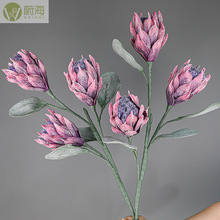 EVA仿真帝王花家居装饰仿真欧式假花摆件软装摄影道具婚庆布置