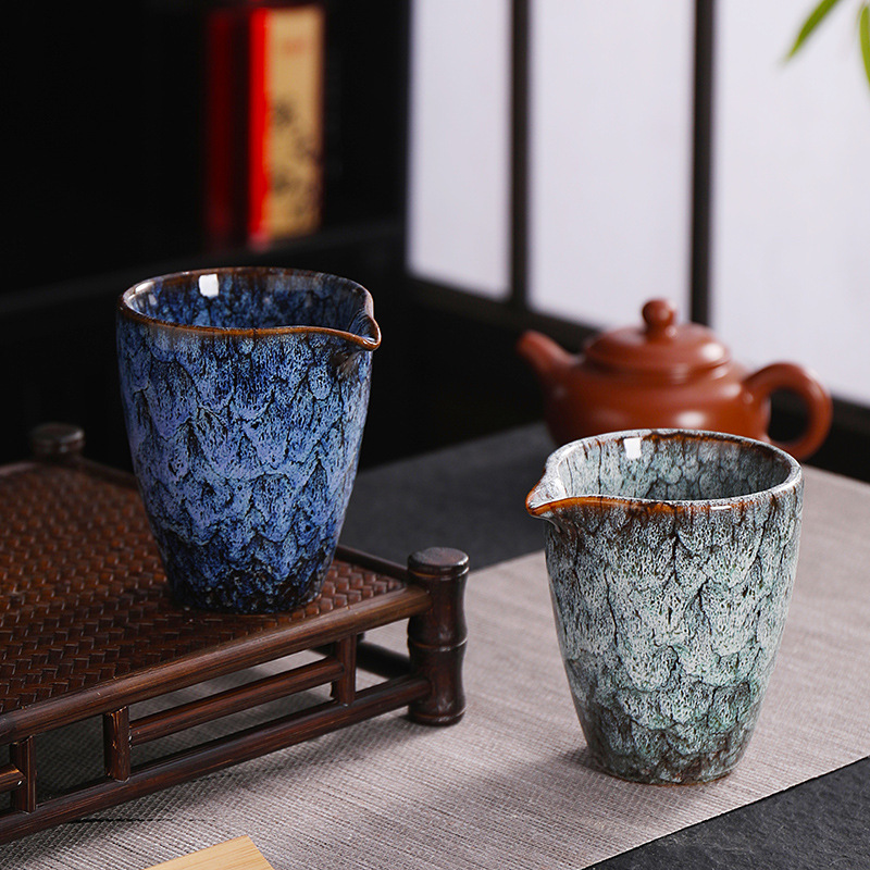 窯變公道杯陶瓷茶海中式家用辦公功夫茶具個性配件分茶器茶道公杯