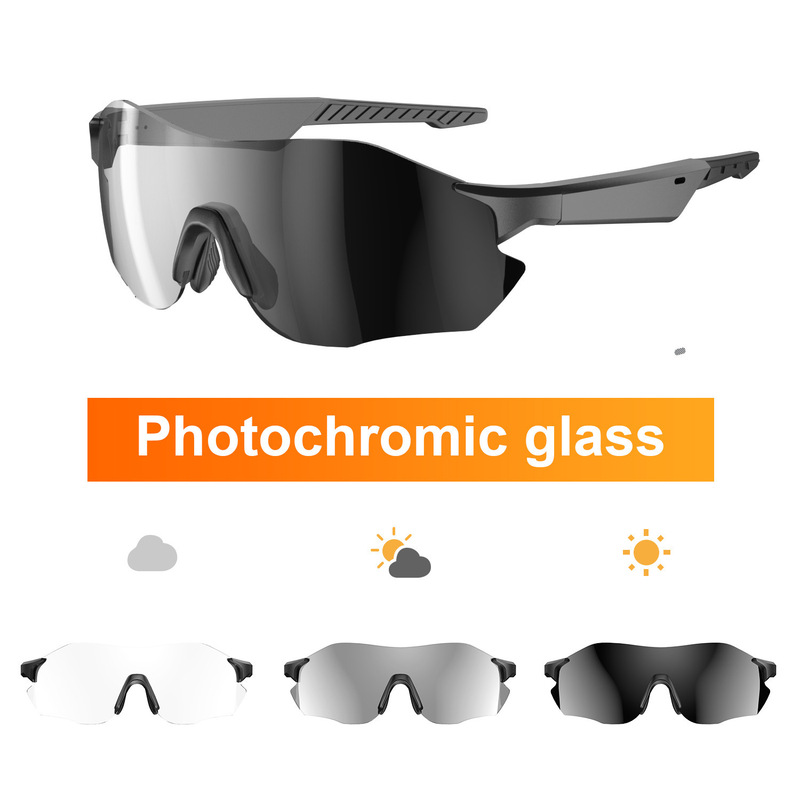 Ai Glasses Bluetooth Glasses Black Frame Mercury Color Cycling Glasses Windproof Goggles Personalized Sports Goggles Uv Protection