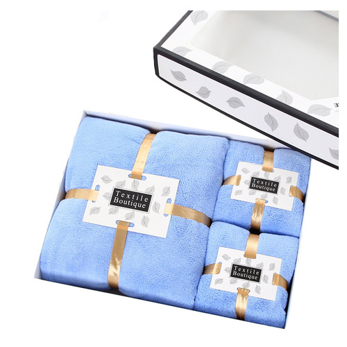Coral velvet towel bath towel gift box wholesale souvenir towel wedding return gift towel gift custom logo