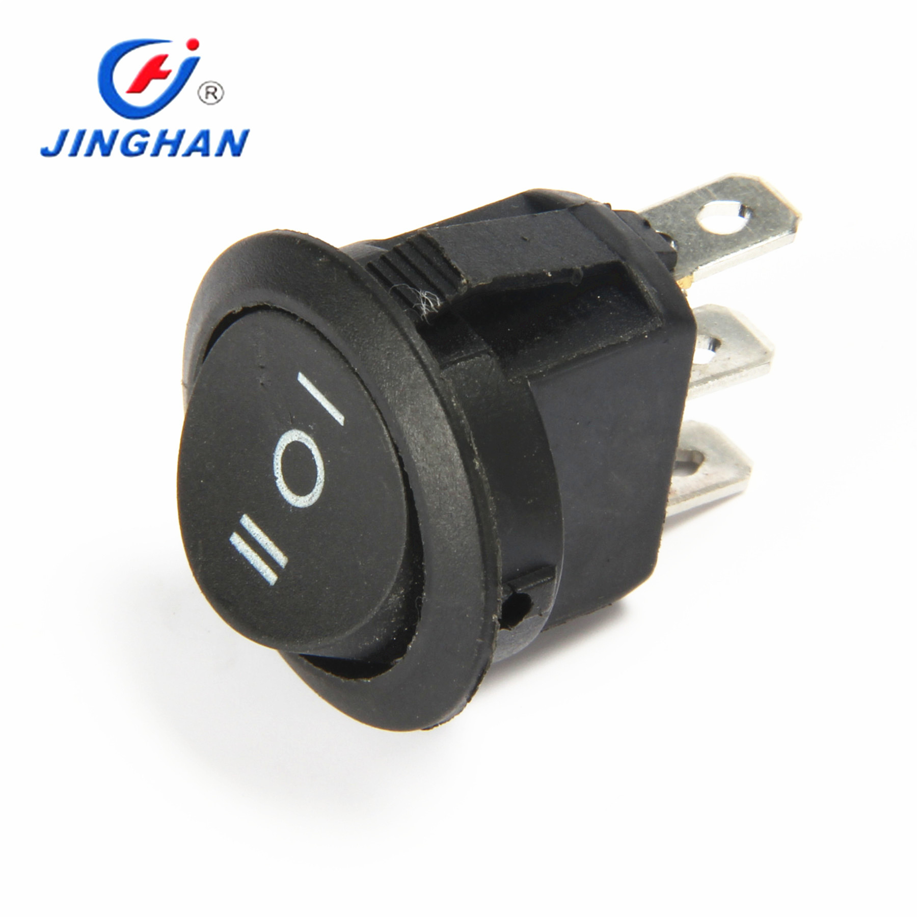 晶瀚 JINGHAN 3P三档开关 上圆下方三档圆形船型开关 KCD1-202D