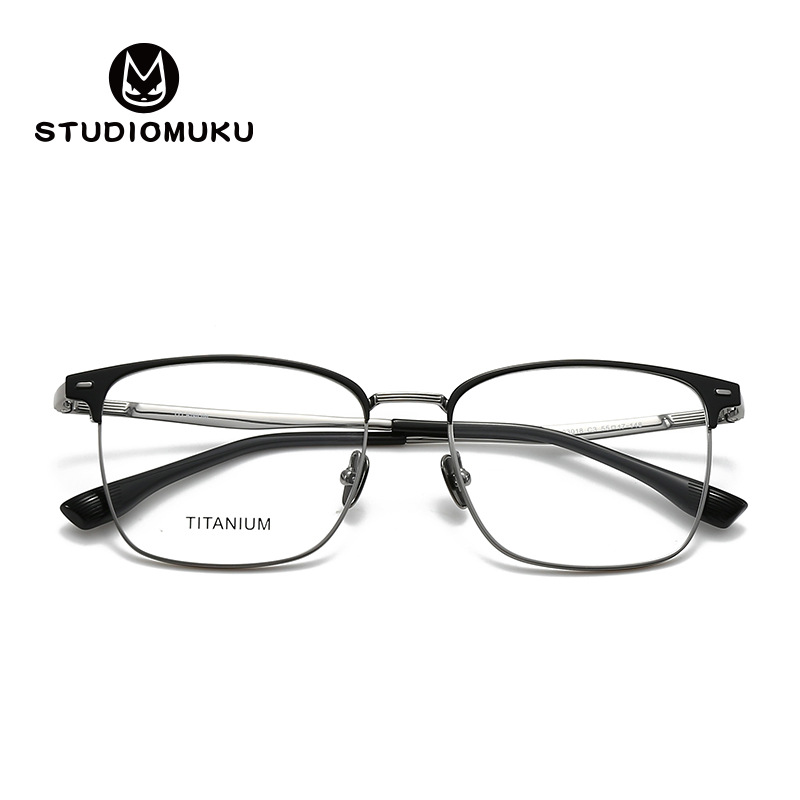 STUDIOMUKU gafas de madera frescas, marcos elegantes y restringidos, un marco de gafas cuadradas minimalistas retro de estilo Sven