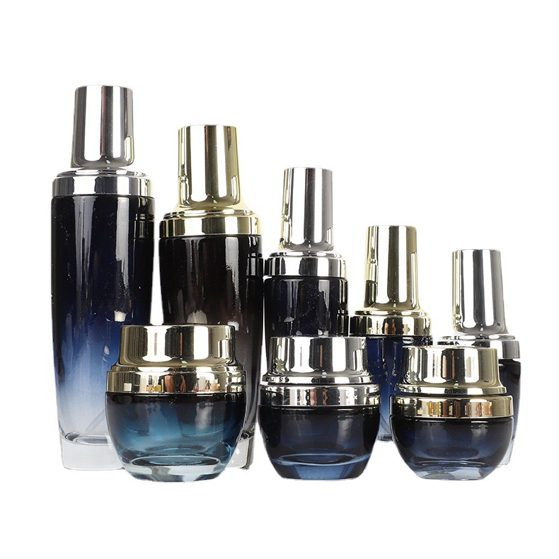 Esencia loción crema sub-embalaje botella vacía prensa spray botella de vidrio cosméticos traje material de embalaje en stock