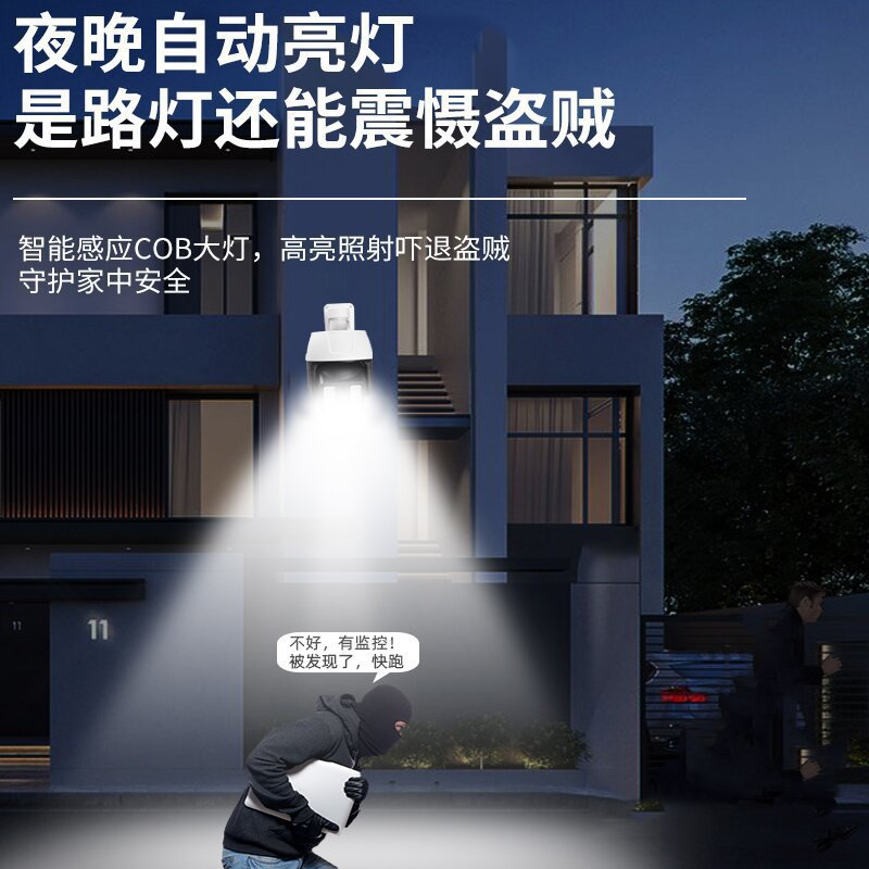 Lámpara solar transfronteriza lámpara de jardín al aire libre inteligente Cuerpo Humano inducción iluminación lámpara simulación cámara de vigilancia carretera