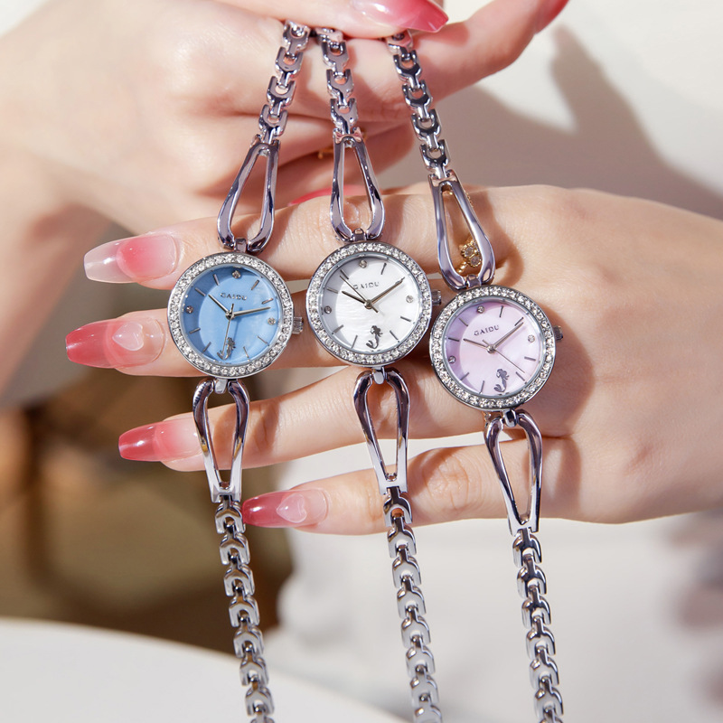 GAIDU/Kaidu Small Dial Bracelet Women's Wristwatch Advanced Sense Diamond-encrusted Fashion Light Luxury Small and Exquisite Women's Watch