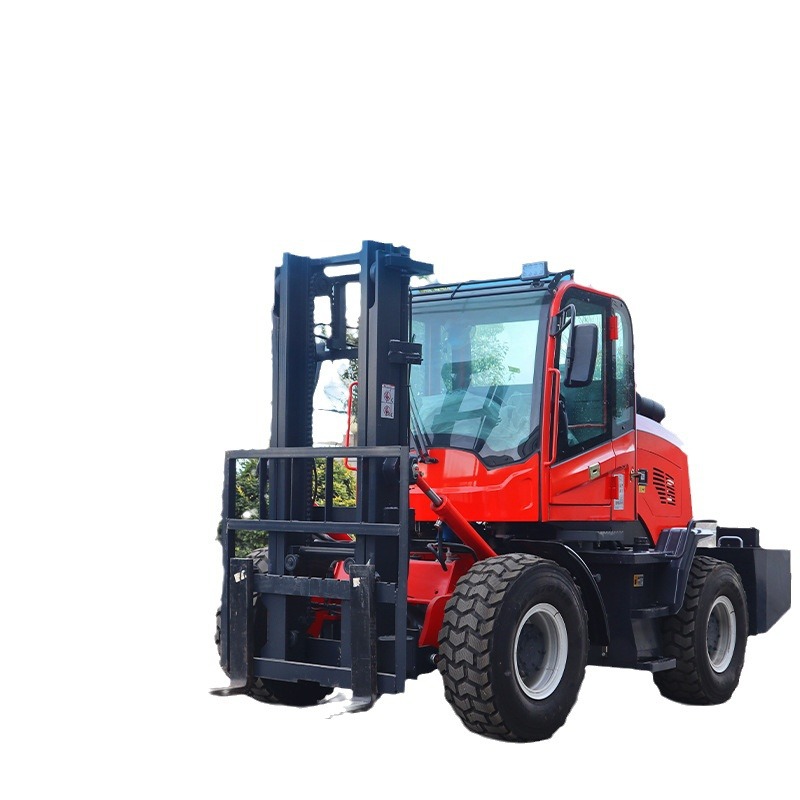 Vehículo multifuncional de ingeniería de camión de carga y descarga de combustión interna de 3 toneladas y 4 toneladas de carretilla elevadora todoterreno