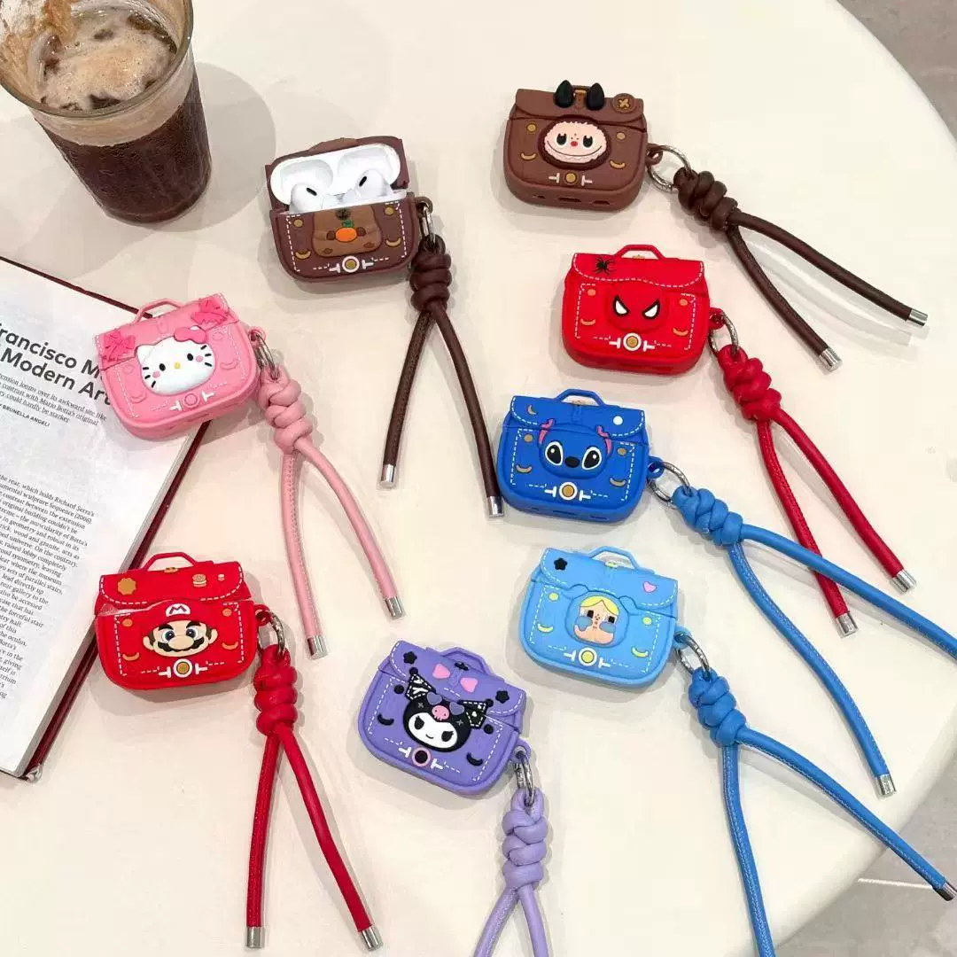 TWS33新款跨境创意拉布布公文包无线蓝牙耳机卡通硅胶库洛米KT猫