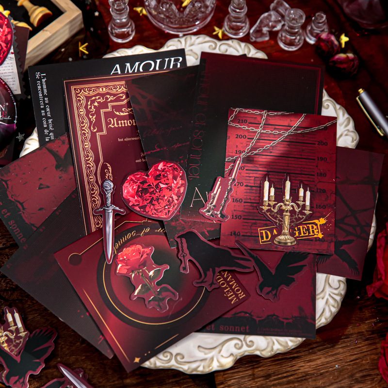 Papel Sr. Material Papel Amor Soneto serie de mano retro transfronteriza decoración de papel de material paisajístico