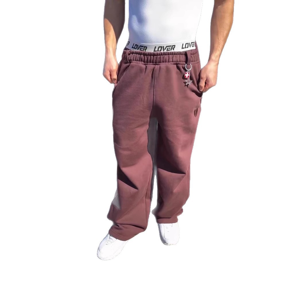 2025 tendencia estadounidense color sólido cuello alto otoño e invierno marca de moda personalidad sudadera con capucha simple cárdigan suéter traje hombres y mujeres