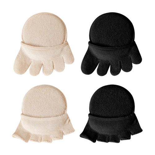 High-heeled shoes, half-length socks, women's summer thin forefoot pads, cotton-soled socks, invisible summer five-finger half-length socks