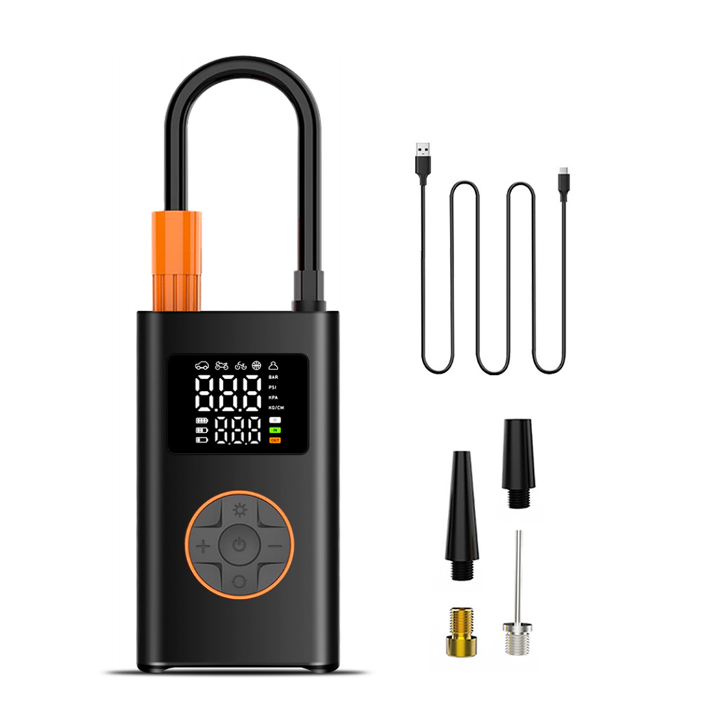 Bomba de aire portátil para coche con pantalla digital de doble pantalla, bomba eléctrica para inflar botes, bomba de neumáticos eléctrica de mano con carga inalámbrica