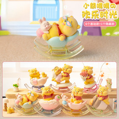 かわいい漫画のクマのパップハッピータイムブラインドボックスフィギュアかわいい子供のギフトホームデスクトップ装飾装飾品