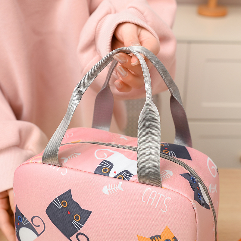 Bolsa de lonchera térmica bolsa de almuerzo de mano bolsa de almuerzo bolsa de almuerzo de estudiantes bolsa de almuerzo de papel de aluminio bolsa de comida térmica