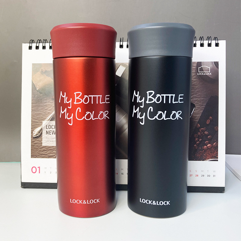 Buckle thermos cup 330ML Stainless steel strip Tea Network Mug Portable Water cup Lettering gift LHC4014