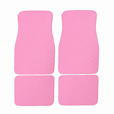 Universal Foot Pad — PVC universal car floor mats - pink-flat-head-black