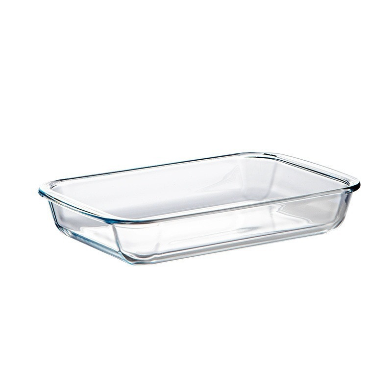 Inicio bandeja para hornear de vidrio con alto contenido de borosilicato bandeja para hornear de vidrio resistente a altas temperaturas horno microondas pescado al vapor especial