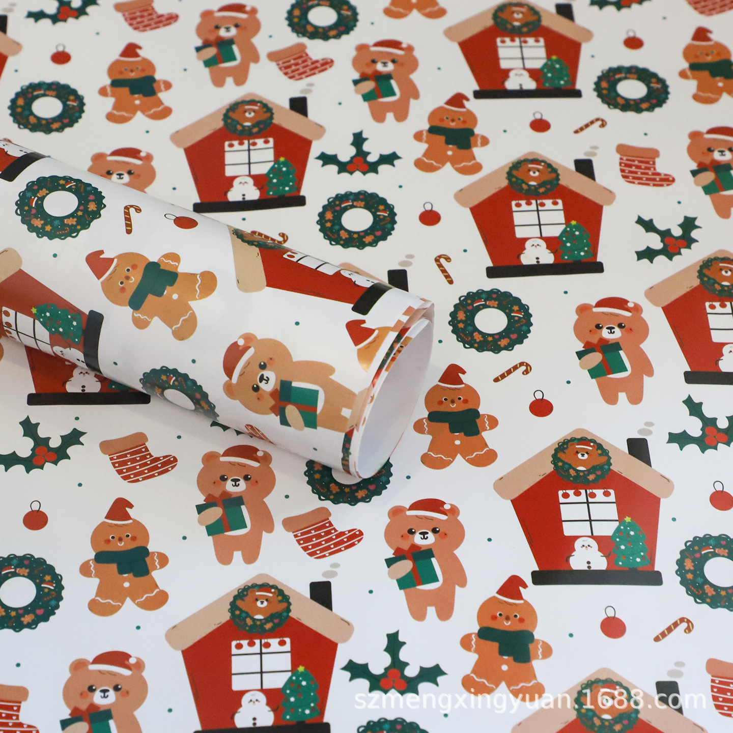 Papel para Envolver Regalos de Navidad de 80g de Papel Impreso, Decorativo para Decoración Navideña y Manualidades DIY