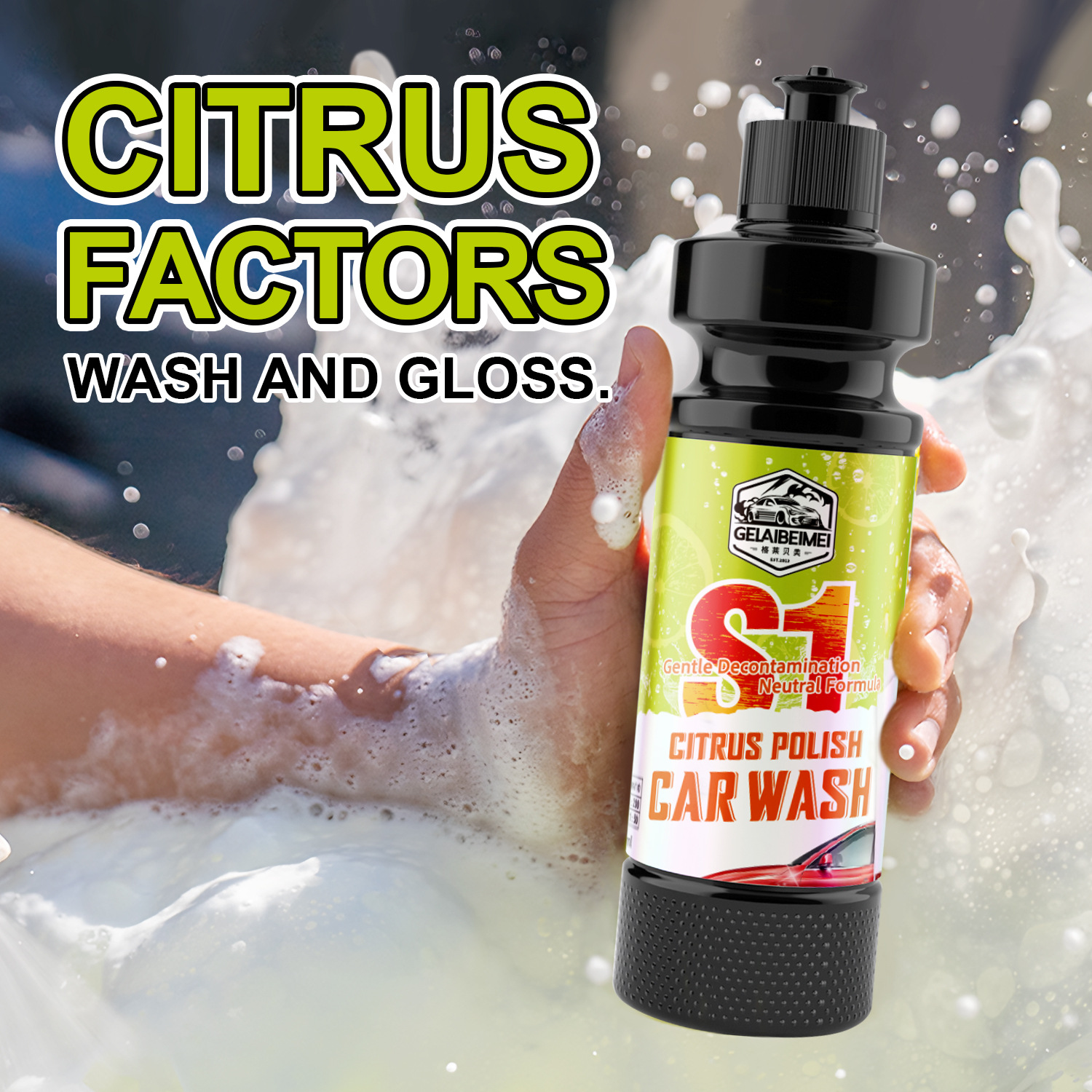 limpiador de automóviles cítricos cera de agua para automóviles blancos fuerte detergente de alta espuma cera de automóviles cera de agua para automóviles negros limpieza image 5