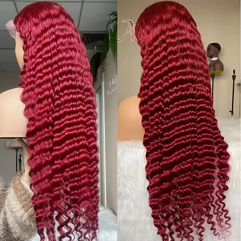 Synthetische Lace Front Perücke Mit Deep Wave Für Locken_voghion.com