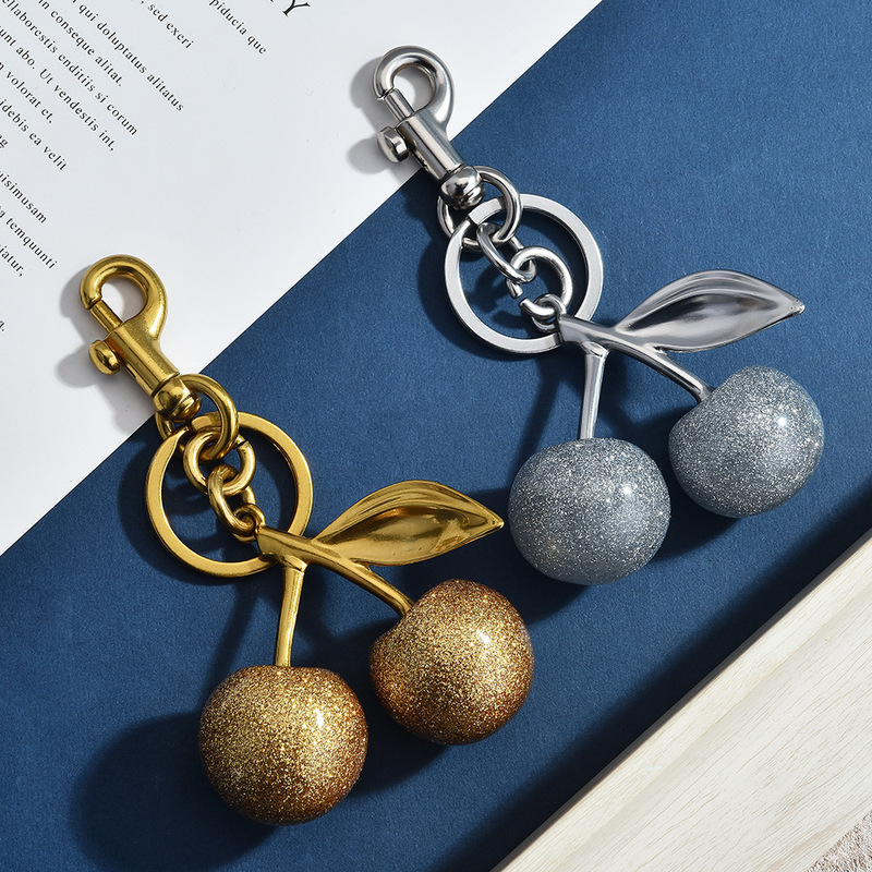 European and American Cross-Border Retro Cute Cherry-Shaped Keychain with Unique Design, High-End Accessory for Women's Bags European and American Cross-Border Retro Cute Cherry-Shaped Keychain with Unique Design, High-End Accessory for Women's Bags