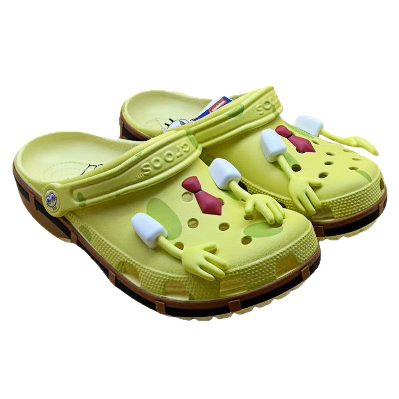 Nuevo SpongeBob Big Star Cartoon Co-firm Hole zapatos para niños y niñas zapatillas respirables cómodas para padres e hijos image 5
