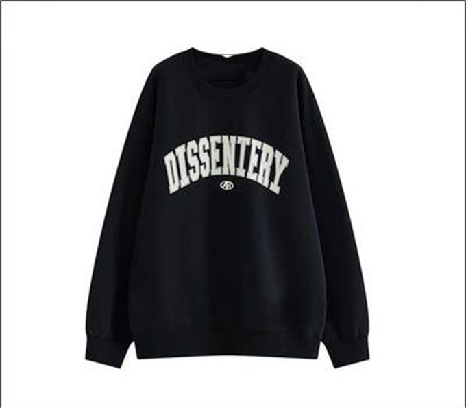 Sudadera fina para mujer, otoño 2025, nuevo estilo coreano, cuello redondo, estampado de letras, holgada, chaqueta informal para estudiantes, ropa de moda para mujer