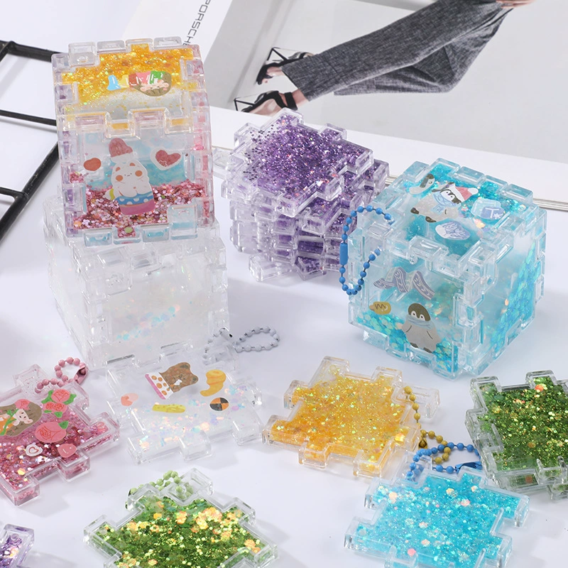 Креативный зыбучий песок слизь карта кирпич DIY шить куб Рубика зыбучий песок слизь пластина маджонг карта кирпич детский подарок производители игрушек прямой