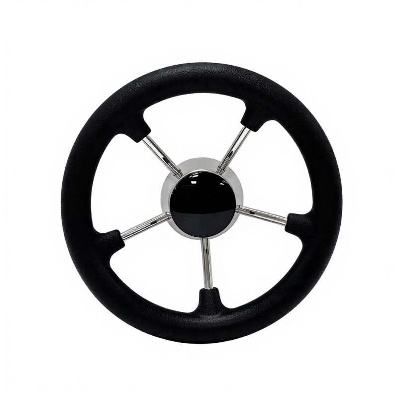Stainless Steel 304 Foam Soft Grip Yacht Steering Wheel Marine Steering Wheel Non-Slip Steering Wheel for Recreational Boats
