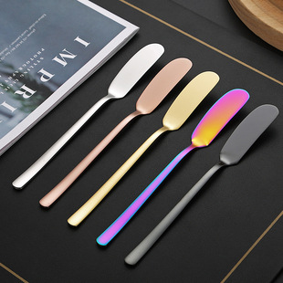 304 stainless steel Korean-style long handle butter knife baking cheese spatula bread jam knife butter knife cheese scraper