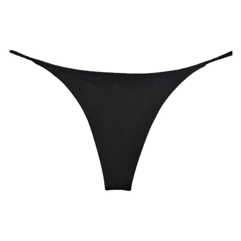 Yuxiangge New Version Double-Layer Thin Strap Thong Low-Rise Panties Double-Layer Bikini Briefs for Women