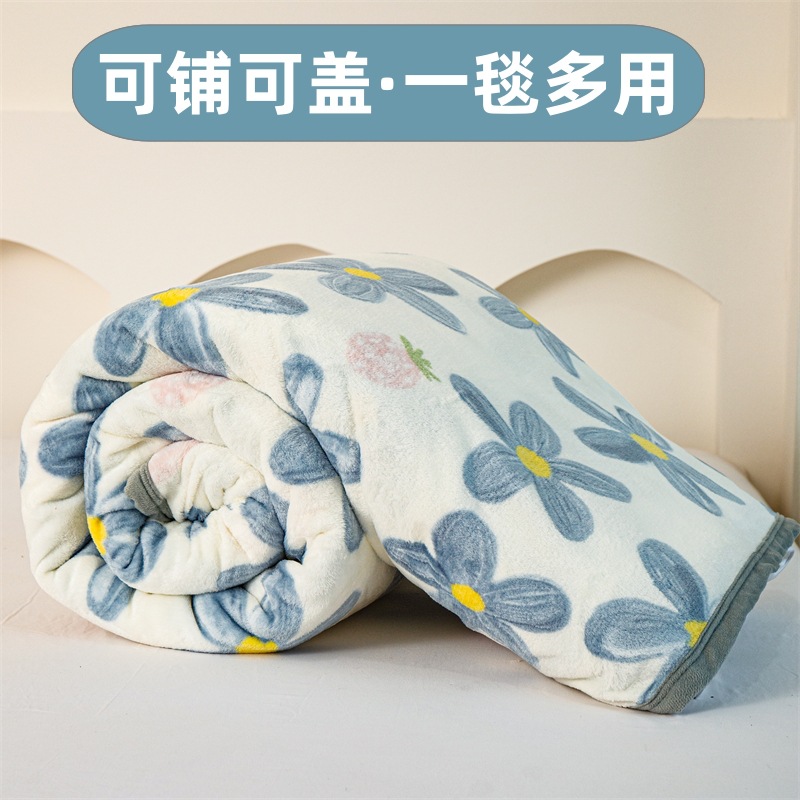 小清新牛奶绒毛毯加厚保暖云貂绒毯子法莱绒午睡毯空调毯盖毯批发