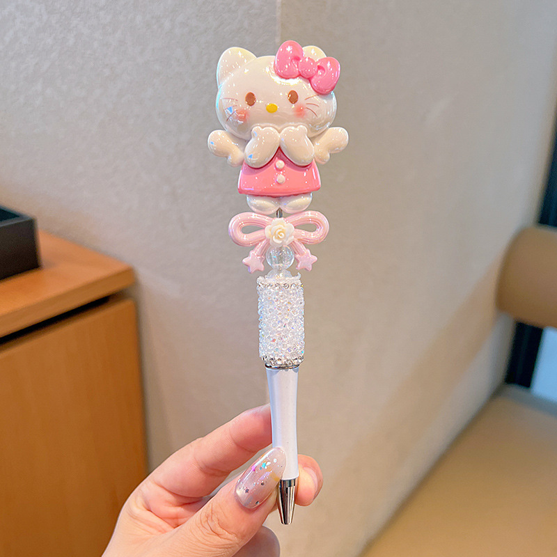 Kolomi bolígrafo giratorio dibujos animados para niños bolígrafo de papelería bolígrafo para estudiantes especial para niñas preguntas de prueba bolígrafo neutro