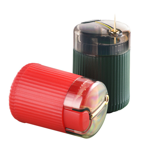 Dental picks factory wholesale simple home decor toothpick bottle hotel creative light luxury plastic automatic pressing toothpick box