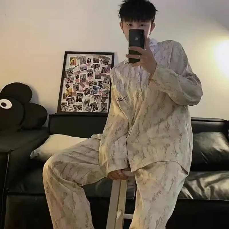 [남성긴팔바지] 마블무늬