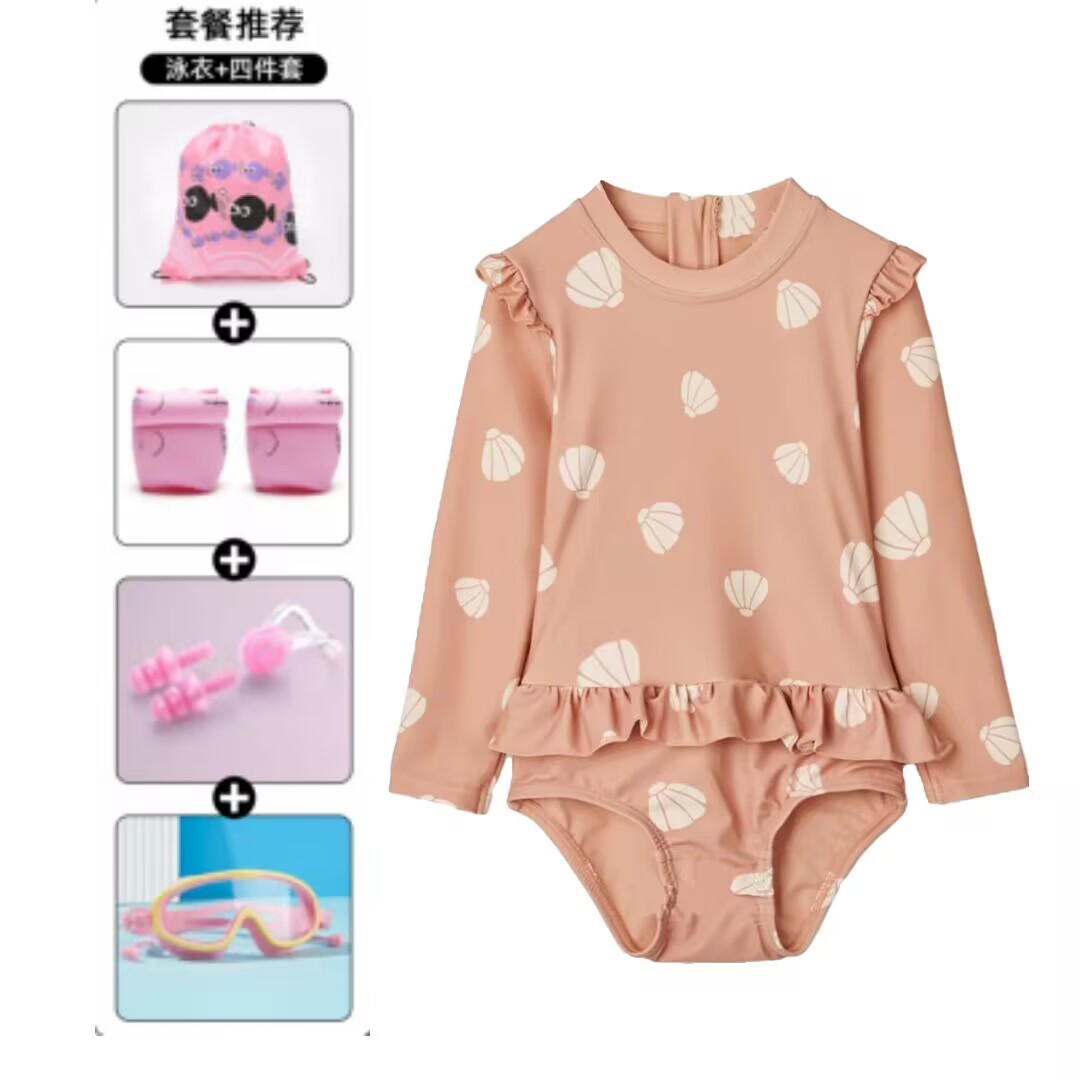 Niños trajes de baño de manga larga de secado rápido para niñas nuevas niñas lindas trajes de baño al por mayor