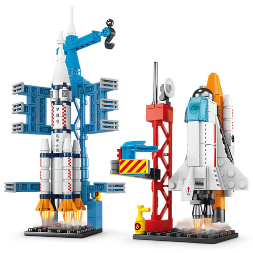 Compatible with LEGO boys educational building blocks space shuttle rocket children's educational enlightenment toys institutional wholesale