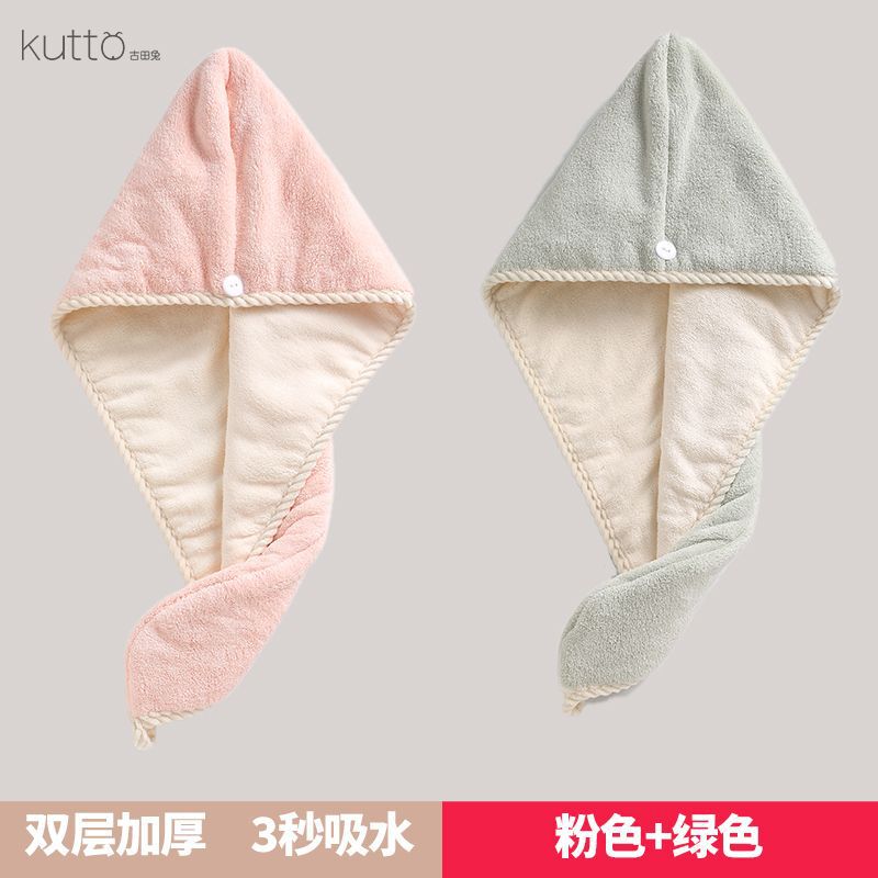二重の髪の帽子の女性の超厚の超吸水の新型の頭のタオルのシャワーの帽子の速乾の髪のタオルは頭を拭きます。|undefined