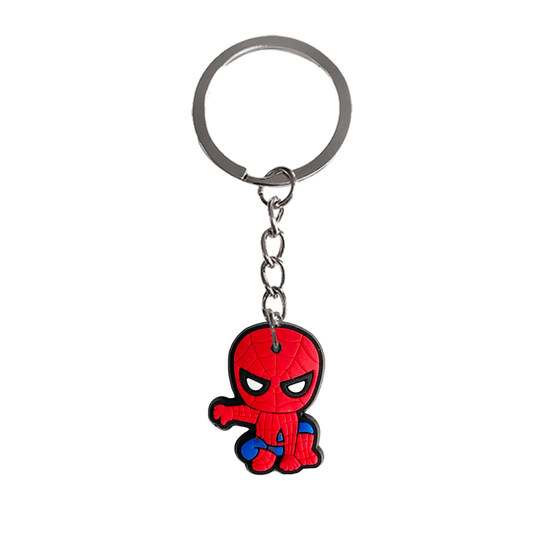Spider-Man llavero adornos PVC de goma suave llavero accesorios DIY llavero pequeño regalo llavero colgante