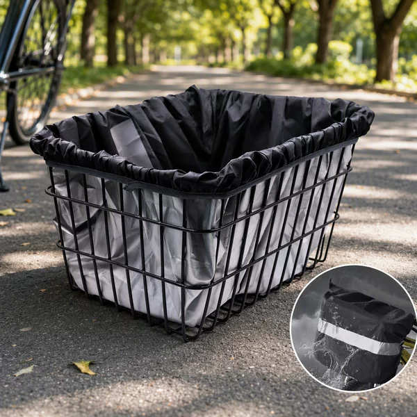 Bicycle Basket Rainproof and Waterproof Lining Outdoor Mountaineering Travel Backpack Rainproof Cover Protective Cover Dustproof Cover Mesh Cover