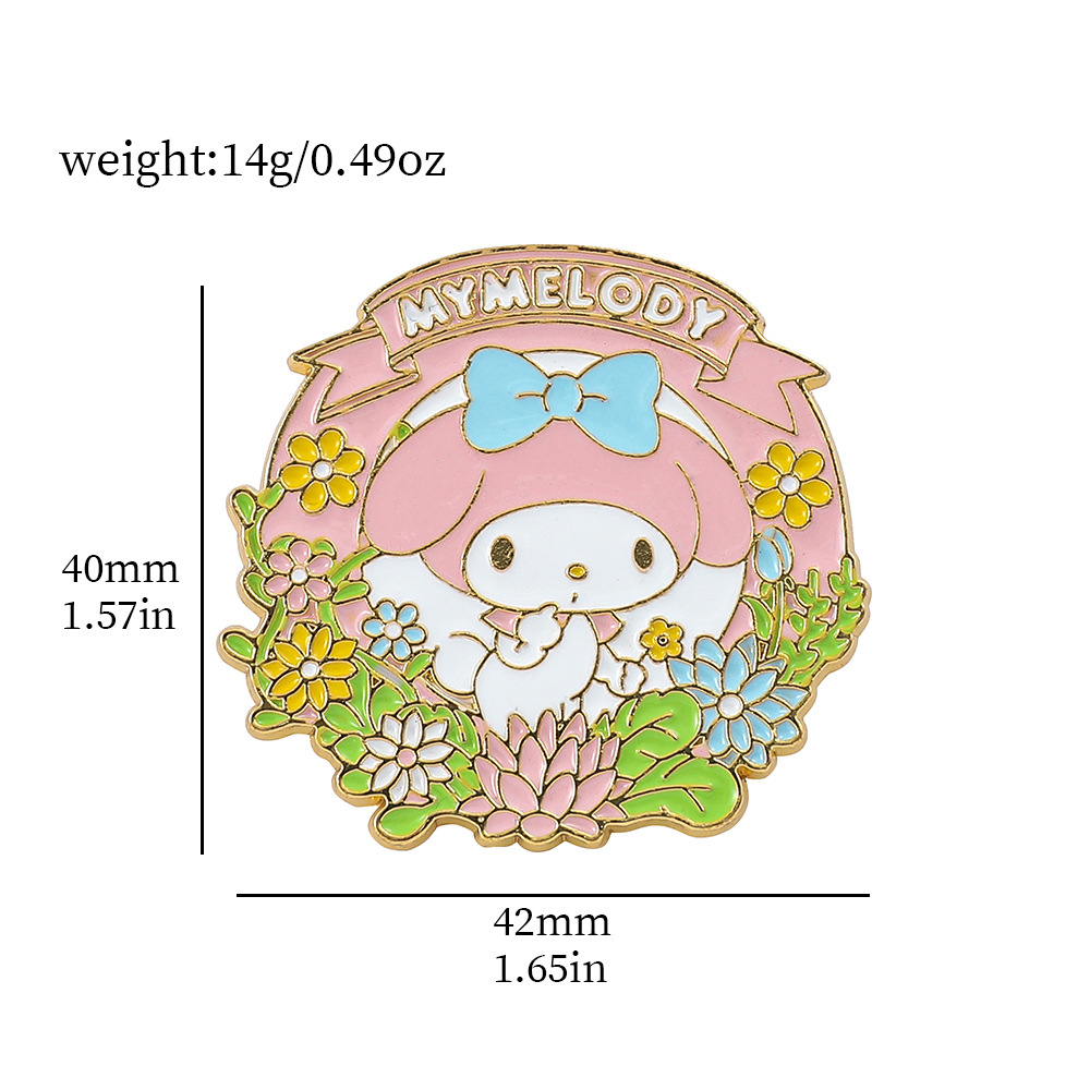 Venta caliente cien Sanrio serie de metal broche de dibujos animados coolomi Yugui perro KT gato todo-fósforo de moda insignia
